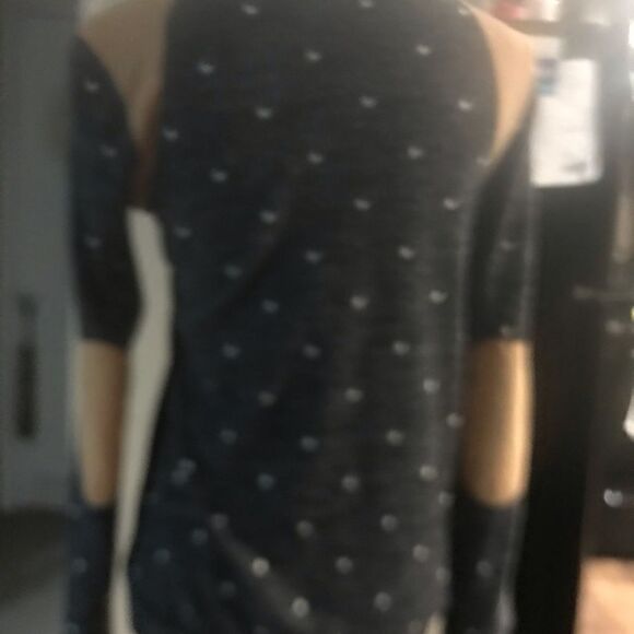 Simply Gray Brown Polka Dot Long Sleeve Top Extra Small - Picture 11 of 11